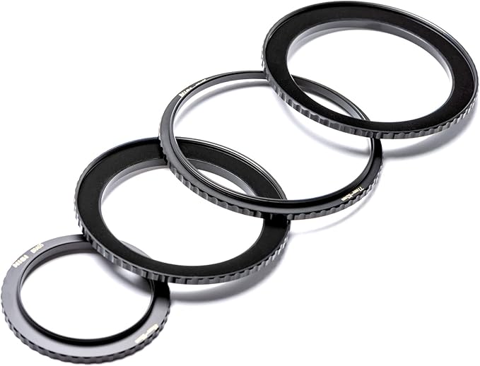 NiSi - Brass Pro 52mm to 77mm Step-Up Ring - Threaded Stepping Adapter Ring, 52mm Male Lens Attachment 77mm Female Filter and Accessory Thread - Matte Black Finish to Prevent Reflections, Brass Alloy