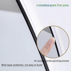 Bathroom Mirror with LED Lights，Illuminated Led Bathroom Mirror with Demister Pad，Illuminated LED Bathroom Mirror,LED Bathroom Mirror，3 Colours Backlit Makeup Mirror(B,H75*W100cm/H29.5*W39.4IN)