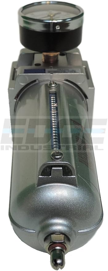 THB Heavy Duty Compressed AIR Filter Regulator Combo Piggyback, Metal Bowl, Visible Sight Glass, 5 Micron Element (1/2" Manual Drain)