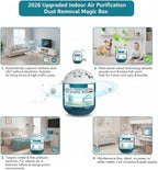 2026 Upgraded Indoor Air Purification Dust Removal Magic Box, Automatic Dust-Sucking & Plant-Based, Multi Functional Air Magic Box Dust Cleaner, No Electricity & Noise for Any Room (2pcs)