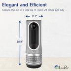 LivePure 3-in-1 LP500 Clean Heat Air Purifier & Electric Heater – Oscillating Portable Heater with 2 Heat Modes and Air Filtration – Heater for Indoor Use in Bedrooms, Home Office & Apartments, White