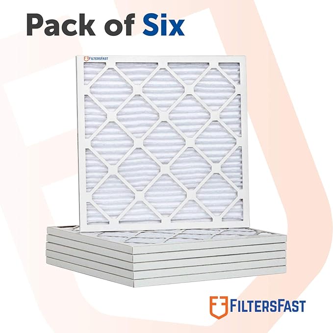 Filters Fast 24x24x1 Air Filter MERV 8, 1" AC Furnace Air Filters, Made in the USA, Actual Size: 23.75"x23.75"x0.75”, 6 Pack