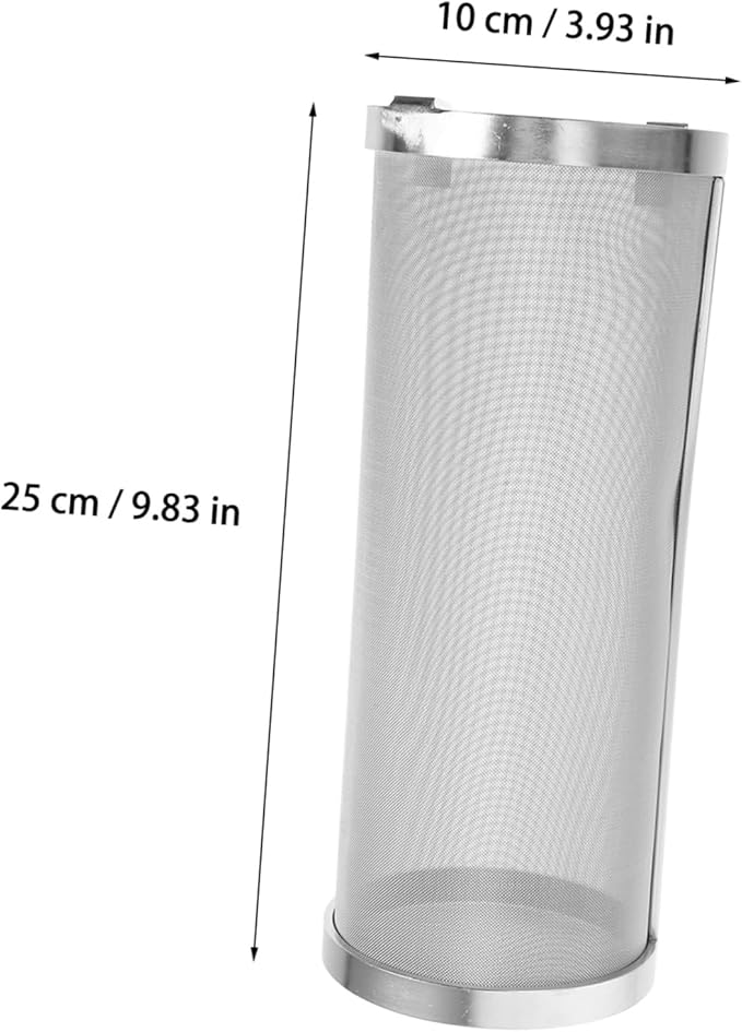 Stainless Steel Grain Brewing Filter Mesh Cylinder Portable Strainer for Homebrew Beer and Wine Brewing Brewing Tool for Filtration