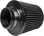 KYOSTAR Carbon Fiber 3" (76mm) High-Flow Air Filter, Reusable Cone Cold Air Intake, High Performance, Washable, Clamp-On Car High Flow Dry Air, Flange Diameter: 3 Inch, Filter Height: 6.7 Inch, Black