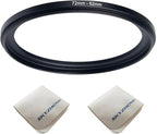 72mm Lens to 62mm Camera Lens Adapter 72mm to 62mm Step Down Ring Adapter Ring for All Brands of UV ND CPL, with Premium Lens Wiping Cloth 2 Pack (72mm-62mm)