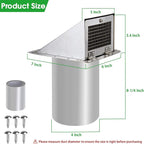 Dryer Vent Cover Outdoor 4 Inch,Dryer Vent Cover Outside,Exterior Hooded Wall Vent w/Screen & Damper,Wall Mount Extractor Vent Cap Exhaust Vent Cover for Dryer Duct AC Air Ventilation,Stainless Steel