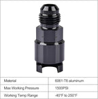 EVIL ENERGY 6AN Male to 3/8" & 5/16" Quick-Disconnect Female EFI Fuel Rail Fitting Aluminum