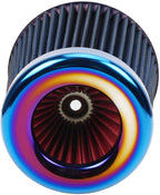 Cold Air Intake Filter, High Performance, Washable Filter, Clamp-On Replacement Air Filter, Flange Diameter 3inch/76mm Blue