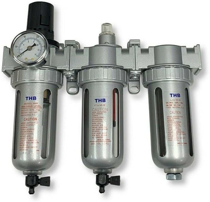 3/8" COMPRESSED AIR FILTER REGULATOR/DESICCANT DRYER/COALESCING FILTER