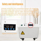 Industrial Ultrasonic Humidifier Cooler Sprayer 9kg/h Portable Continuous Cool Mist Maker Humidifier Commercial with Humidistat and Remote Sensor for Greenhouse Large Room