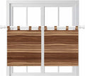 Brown Western Kitchen Curtains 24 Inch Length, Small Window Curtains Tab Top, Vintage Farmhouse Wood Barn Door Light Filtering Short Window Treatments Tier Drapes 27.5"x24" 2 Panel