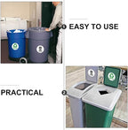 Waste Sorting Decal for Bins Reminding Stickers for Kitchen Garbage Can Labels