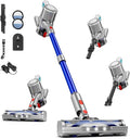 Cordless Vacuum Cleaner, 8 in 1 40Kpa 55Mins,Lightweight Vacuum Cleaners for Home, Stick Vacuum with Anti-Tangle Brush,Wall Mount, Rechargeable Cordless Vacuum for Floor/Sofa/Pet Hair, Blue