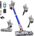 Cordless Vacuum Cleaner, 8 in 1 40Kpa 55Mins,Lightweight Vacuum Cleaners for Home, Stick Vacuum with Anti-Tangle Brush,Wall Mount, Rechargeable Cordless Vacuum for Floor/Sofa/Pet Hair, Blue