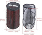 KYOSTAR Universal Air Filter Cover for Car Cold Air Intake Systems, Flexible Air Filter Sock for High Flow Air Intake Filter, Dustproof Washable High-Flow Air Cleaner Wrap, 9.4" Height & 5.9" Diameter