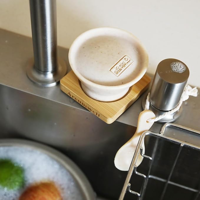 ON:GI Kitchen Soap Bar – Eco-Friendly Solid Dish Soap | Handmade in Korea | Zero Waste, Plastic-Free | Cold Process | Skin-Safe Natural Cleanser for Dishes (Grain)