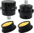 Hordion 2 Pack Air Compressor Silencer, 3/8" Thread Air Compressor Intake Filter Sound Muffler Replacement Parts 16mm for Blowers Generators Exhaust Ports