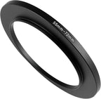 55-72mm Metal Step-Up/Down Ring Adapter Compatible with Mirrorless Cameras DSLR Lens, UV CPL ND Filter Thread Converter, Black