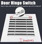 Louvered Vent/Access Panel, Decorative Removable Grille Filters Covers with Mesh Cover, Wall and Ceiling Inspection Service Door Loft Hatch(71x71cm/28x28in)