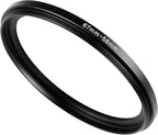 67-58mm Metal Step-Up/Down Ring Adapter Compatible with Mirrorless Cameras DSLR Lens, UV CPL ND Filter Thread Converter, Black