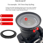 95 to 86mm Metal Step Rings/ 95mm to 86mm Step Down Ring Filter Ring Adapter for 95mm Camera Lens & 86mm UV CPL ND Filters Hoods Caps LingoFoto FS2067