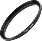 55mm to 58mm Step-up Adapter Rings Filter Adapter Black Metal Step Down Filter Ring Adapter Compatible with All Brand UV CPL ND Camera Lens Filter Stepping Rings (55mm-58mm)