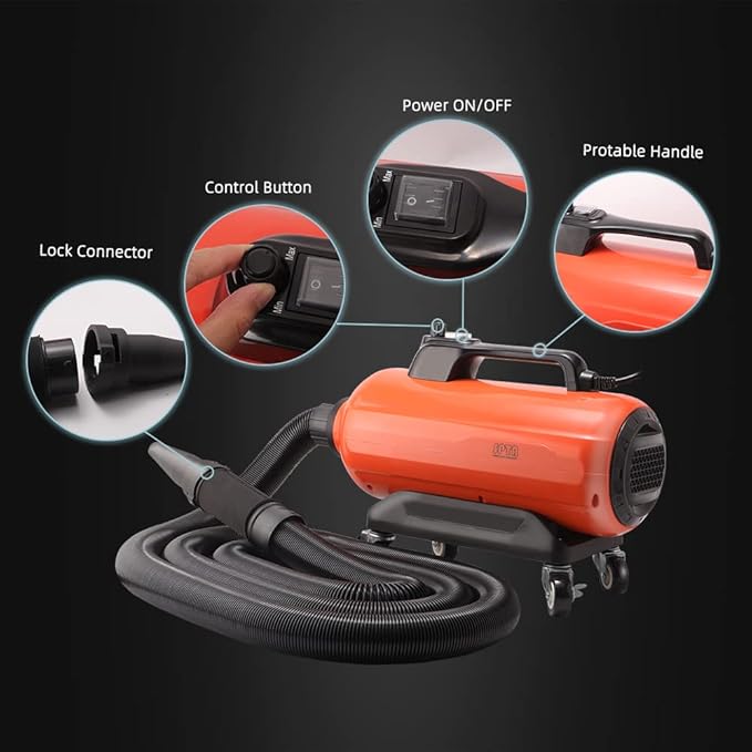 SPTA Car Dryer Air Blower, Car Dryer, Handheld High Powered Filtered Car Wash Dryer Blower,Dry Before Car Cleaning,Car Detailing,Car Wax,or Ceramic Coating (1200WCar Dryer Air Blower)
