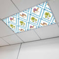 1 Pack Fluorescent Light Cover, Camels Palm Trees Light Covers for Ceiling Lights, Tropical Desert Animal Plants Polka Dot Magnetic Lights Filters Ceiling Shade for Classroom/Office - 4 x 2 Feet