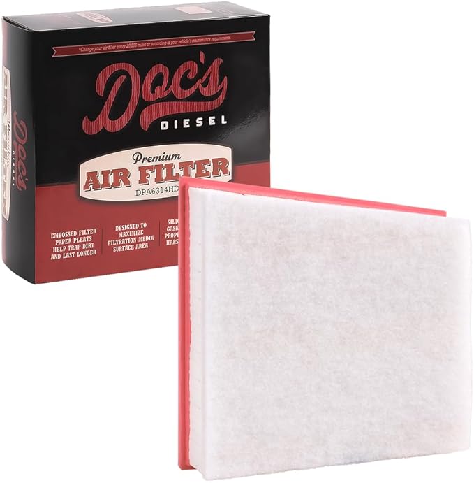 Doc's Diesel Engine Air Filter DPA10660 | Compatible with Chevrolet/GMC 6.6L Duramax 2500HD, 3500HD 2017-2019 | Replaces A3231C