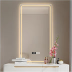 Bathroom Mirror with LED Lights，Bathroom Led Mirror ，Backlit Bathroom Mirror ，LED Mirror for Bathroom，with Touch Sensor/Demister pad，Shatterproof，Adjustable Lights(A,W50*H70cm/W19.7*H27.6IN)