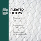 EconoHome 16x25x4 AC Furnace Pleated Air Filter MERV 11 Replacement – Allergen Defense, 3 Pack, Fits Lennox (X6670), Honeywell (FC100A1029) filters. (Actual size: 15.94 x 24.86 x 4.36 Inches)