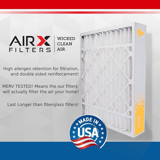 AIRX FILTERS WICKED CLEAN AIR. 20x20x5 Air Filter MERV 11 Compatible with Lennox X0585 Air Filter 2 Pack