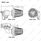 Big Sucker cone Air filter intake for harley air Cleaner Sportster Softail fatboy heritage dyna touring street road king Glide (Deep style -Chromed, TypeD : Touring M8 17-UP, Softail 18-UP)