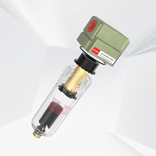 NPT 1/4 Auto Drain Air Pump Filter Pneumatic Water Trap for Air Compressor Oil Separator Compressed Airline Dryer Trap Inline Automatic AF2000-02D