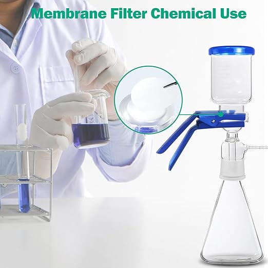 Xin Tester 100 Pieces Nylon Disc Membrane Filters, 50 mm Diameter, 10µm Pore Size