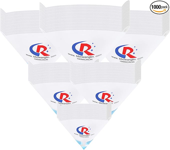 1000 Pack of Paint Strainers, Paint Filter Strainer Paper Cone - 190 Micron Ultra-Flow Blue Fine Mesh for Automotive Paint Spray Guns, Resin