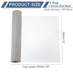 uxcell 500 Mesh 39" x 10" Woven Wire Mesh, 316 Stainless Steel Air Vent Filter Screen, Window Screen Mesh for DIY Projects Vents Cover Filtration Animals Fence