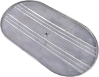 GELUOXI 15" Oval Half Finned Polished Aluminum Air Cleaner Replacement for 265 283 305 307 327 350 383 400 396 402 Engines 5 1/8" Diameter