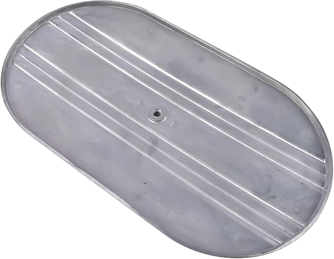 GELUOXI 15" Oval Half Finned Polished Aluminum Air Cleaner Replacement for 265 283 305 307 327 350 383 400 396 402 Engines 5 1/8" Diameter