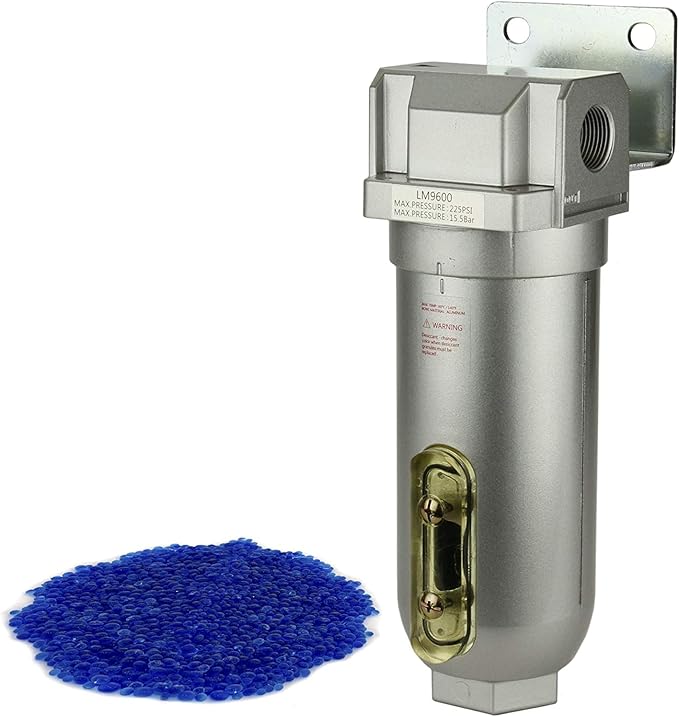 3/4" Compressed Air In Line Filter Desiccant Dryer Moisture Water Separator New