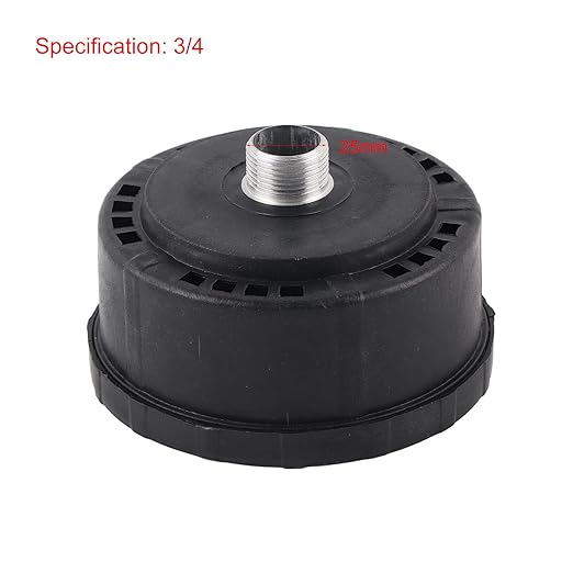 3/4 25mm Air Compressor Silencer, Plastic Shell Round Muffler Filter Intake Dia 80mm