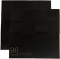 96 Pack Allxinlog Absorb the echo Acoustic Foam Panel Wedge Studio Soundproofing Wall Tiles 12" X 12" X 1" (96-BLACK)