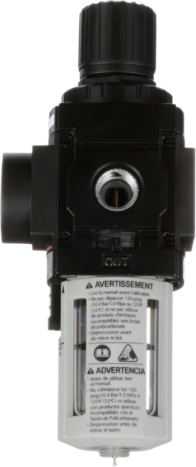 ARO P39124-600-VS Air Filter-Regulator Piggyback, 1/4" NPT - 150 psi Max Inlet