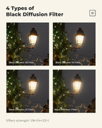 K&F CONCEPT 52mm Black Diffusion 1/8 Filter, Mist Dreamy Cinematic Effect Filter for Video/Vlog/Portrait Photography K-Series