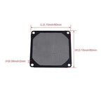 BQLZR Black 80 X 80mm PC Computer Chassis Fan Filter Mesh Metal Strainer