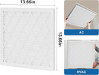 14x14x1 MERV 11 Air Filter, Quality AC/HVAC Furnace Filter，2 Reusable ABS Frame + 8 Pack Replaceable Filter Media，Breathe Fresher and Cost-effective
