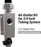 4 Packs Air Compressor Outlet Kit 3/4 Inch for Rapid Air System, Compressed Air Outlet Kit for Shop Air Line Kit, Fittings for Compressed Air Piping System with 1/2 Inch NPT Outlet Port