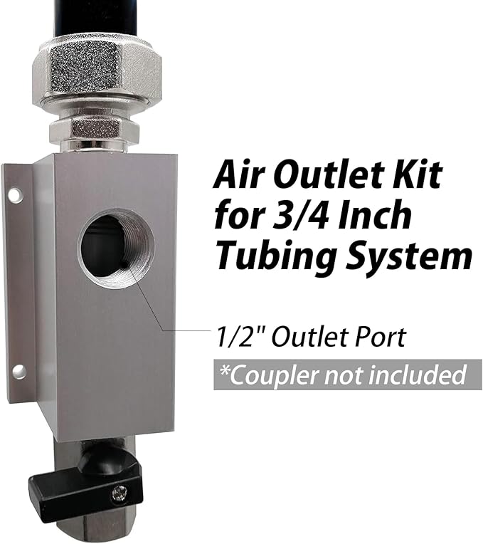 4 Packs Air Compressor Outlet Kit 3/4 Inch for Rapid Air System, Compressed Air Outlet Kit for Shop Air Line Kit, Fittings for Compressed Air Piping System with 1/2 Inch NPT Outlet Port