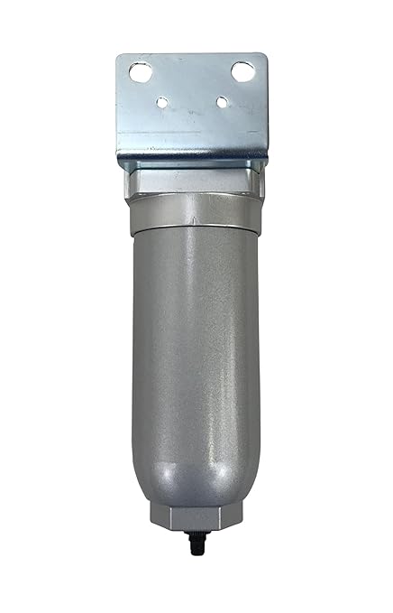 1" NPT Industrial Particulate Filter, Removes Water, Moisture, Debris from Compressed Air Lines, 11oz Bowl (175 PSI Max)