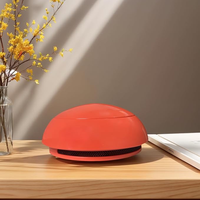 Portable Car Air Purifier with Built-in Filter, USB Charging, Green (orange-red)